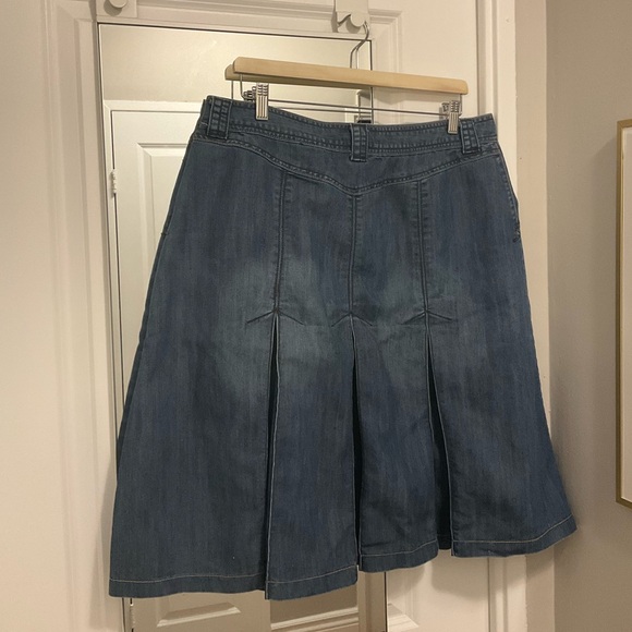 Jessica Blue Denim A-Line Skirt - Picture 4 of 8